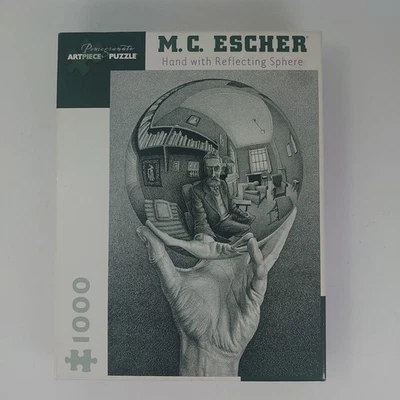 M. C. Escher Hand with Reflecting Sphere Pomegranate Artpiece Puzzle 1000 Piece - Image 1 of 4
