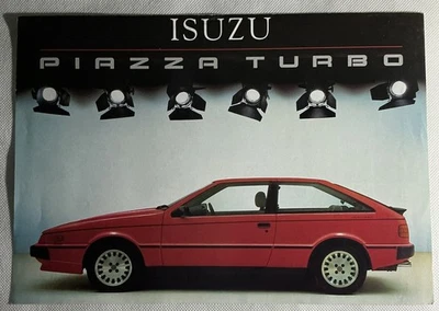 Izuzu Piazza Turbo Car Sales Single Page A4 Original Sales Brochure English - Image 1 of 2