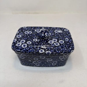 Calico Burleigh Staffordshire Butter Box with Lid - Picture 1 of 4
