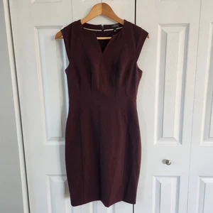 The Limited Damen Kleid Größe 0 Weinrot Ärmellos Etuikleid - Bild 1 von 9