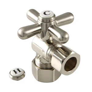 CC54408X 5/8" OD Comp x 1/2" OD Comp Eck-Absperrventil, Nickel gebürstet - Bild 1 von 2