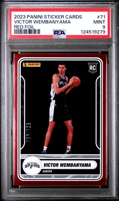 2023 Panini Victor Wembanyama #71 Red Foil 109/125 PSA 9 *POP 1* - Image 1 of 2