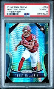 Panini Prizm Hyper Prizm #353 2019 Terry McLaurin RC #d/175 clasificación PSA 10 - Imagen 1 de 2