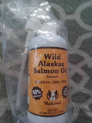 Nuevo Natural Dog Company Aceite de Salmón Salvaje Puro de Alaska para Perros 16oz Piel y Pelaje Foto 1 de 4