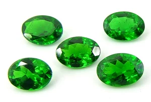 Lotto 5 pezzi pietre sfuse diopside cromo naturale 4,00 ct - 27893 - Foto 1 di 2