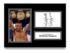Wilfredo Vazquez Signed A4 Photo Autograph Card Boxing Gift Display Signature - Picture 1 of 5