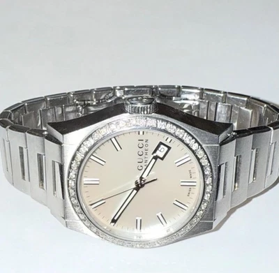 GUCCI UNISEX 36MM PANTHEON 115.4 QUARTZ DIAMOND WATCH - Image 1 of 4