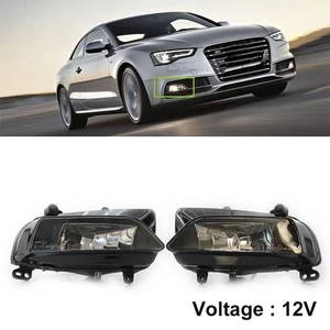 Pair Front Bumper Fog Light Lamp Left+Right For AUDI A5 S5 S-Line 2013 2014-2016 - Picture 1 of 13