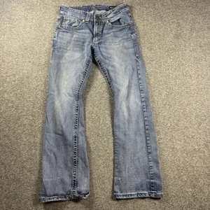Rock 47 Wrangler Jeans Mens 30x32 Relaxed Slim Boot Western Cowboy Thick Stitch - Picture 1 of 9