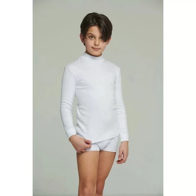 Maglia bimbi mezzocollo Lupetto bimbo bimba ragazzo ragazza caldo cotone felpato - Immagine 1 di 4