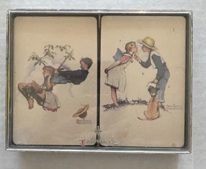 Cartas de juego de colección marca Norman Rockwell Trump doble baraja completas SIN USAR - Imagen 1 de 5