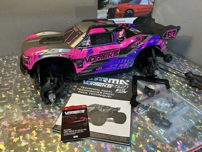 ARRMA 1/10 VORTEKS 4X4 223S BLX BRUSHLESS Roller Chassis PURPLE Pink 3S Clipless - Image 1 of 4