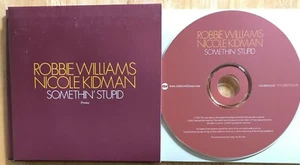 Robbie Williams & Nicole Kidman "Somethin' Stupid" CD Single Promo Card Sleeve - Picture 1 of 1