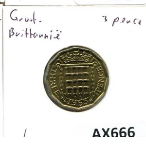 THREEPENCE 1965 UK GREAT BRITAIN Coin #AX666C - Picture 1 of 3