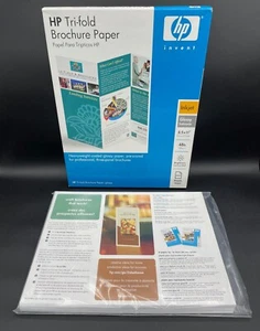 HP Tri-Fold Broszura Papier atramentowy Błyszczący 8,5"x11" 48 lb. 98 jasności 90 arkuszy - Zdjęcie 1 z 8