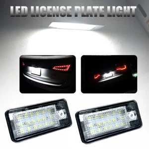 2PCs LED License Plate Lights For Audi S6 2005-2009 Tag Lamps Housing - Picture 1 of 10