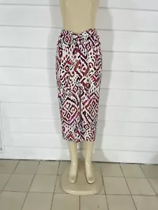 New ZARA Women Multicolor Floral Print Midi Skirt A-line Waist 28" size M Y731 - Picture 1 of 15