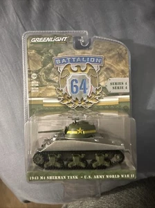 Greenlight 1/64 *CHASE* Batallón 64 Serie 4 - Tanque Sherman M4 Ejército de Estados Unidos - crudo - Imagen 1 de 3