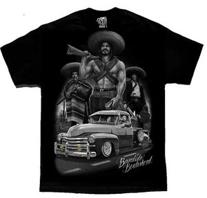 Bandido Chicano Lowirder Art David Gonzales DGA T Shirt - Picture 1 of 2