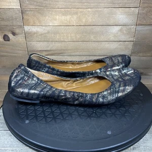 Lucky Brand Shoes Womens Size 8 Ballet Flats Metalic Tiger Casual Slip On - Picture 1 of 10