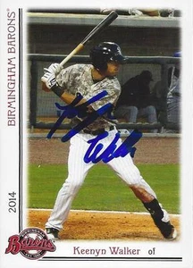 Keenyn Walker 2014 Birmingham Barons Signed Card - Picture 1 of 1