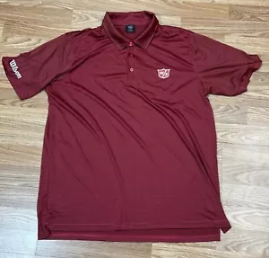 Wilson Staff Golf Polo Shirt Mens XL Red Performance Advisory Staff Embroidered - Picture 1 of 3
