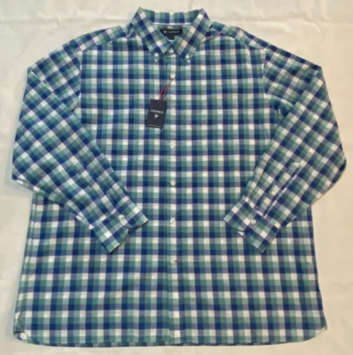 Novo com etiquetas-Camisa Masculina Daniel Cremieux 100% Algodão Multi Xadrez- Tamanho 2XL - Imagem 1 de 4