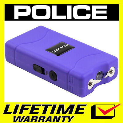 POLICE Stun Gun Flashlight Rechargeable Mini 800 Purple • 8.95$