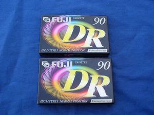 2 Stück Fuji DR 90 Extraslim Case Kassette Cassette IECI / Type I Neu NOS - Bild 1 von 3