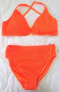 NEW Bleu Rod Beattie Sz 8 / 40D Pucker Up High Waist Bikini Bottoms Orange NWT - Picture 1 of 9