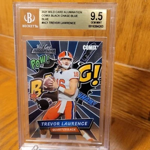2021 Wild Card Alumination Comix Black Chase Blue Blue RC Trevor Lawrence 44/75 - Picture 1 of 4