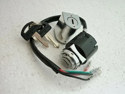 Honda CT110 TRAIL Cub 110 '83-86 Main Ignition Switch Set Steering Lock Comb Key - Image 1 of 4