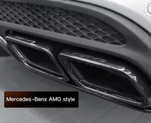 Mercedes Benz AMG Style schwarz Auspuffspitzen C E S Klasse W204 205 W212 W221 - Bild 1 von 13