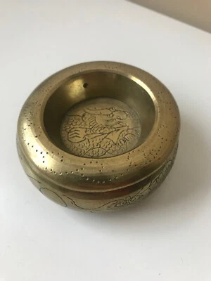 Mini platos de bronce de exportación chinos vintage Foto 1 de 3