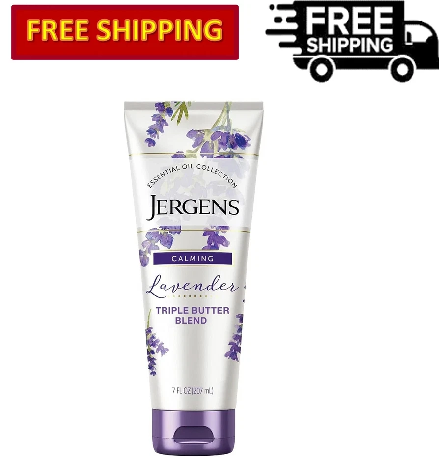 Jergens Lavender Body Butter Moisturizer 7 Oz Lotion With Essential Oil