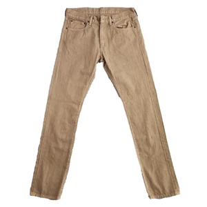 Ralph Lauren Men's Jeans 32x34 Slim Straight Cut Vivo Tan 100% Cotton RN 41381 - Picture 1 of 19