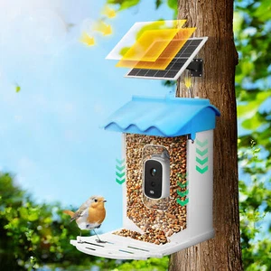 Vogel-Nistkasten mit WLAN-Kamera, Vögel Aufzucht Solarenergie Vogelhäuschen - Bild 1 von 9