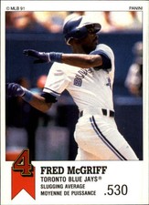 1991 Panini Canadian Top 15 #40 Fred McGriff