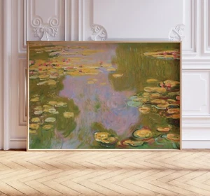 Claude Monet Seerosen Druck, Blumen Poster, Vintage Wohndeko, Geschenkidee - Bild 1 von 6