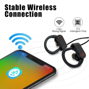 Bluetooth 5.0 Earbuds Stereo Sport Wireless Waterproof Headphones in Ear Headset - Picture 1 of 13