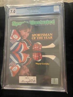 Wayne Gretzky Sport Illustrated CGC 7subscription SOY 1982 Sportsman Of The Year - Image 1 of 2
