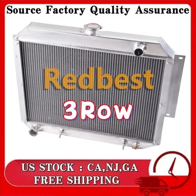 3Row Alu Radiator For 1966-1970 Dodge Monaco Polara Chrysl 5.2 6.3 7.2L V8 CC332 - Image 1 of 4