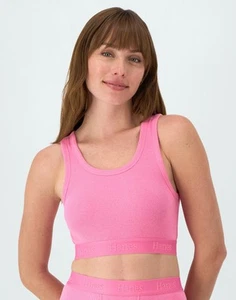 Hanes Originals Women's SuperSoft Comfywear Rib Banded Crop Top - Picture 1 of 63