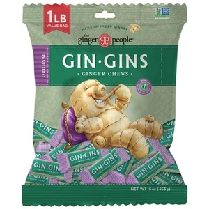 GIN GINS Original Ginger Chews - Caramelle fresche naturali 1 libbra (confezione da 1) - Foto 1 di 7