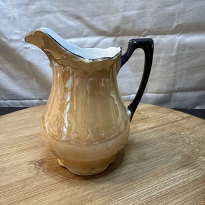 Vintage Glanzgeschirr Orange Sahnekrug Made in Czechoslovakia - Bild 1 von 8