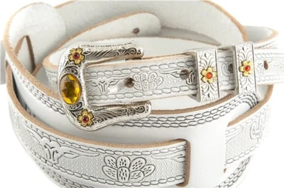 Gretsch 工具皮革复古 Syle 吉他表带 - 白色,全新! — 第 1/4 张图片