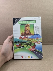 Vintage IBM 1988 Alf's U.S. Geography Vision Software PC Gioco 2.0 DOS Nuovo - Foto 1 di 11
