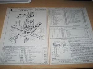 Alfa Romeo Giulia 1600 Super 2 Vergaser, Weber 40 DCOE 24 Vergaserplan - Picture 1 of 1