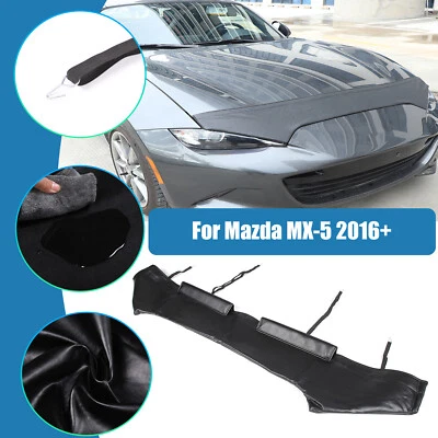 Black Car Bonnet Hood Bra Protector Mask Cover For Mazda MX-5 2016-2023 - Image 1 of 4
