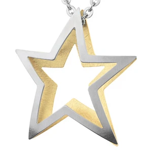 Ernstes Design Stern Edelstahl matt/poliert/gekratzt AN995 Anhänger ohne Kette - Bild 1 von 1